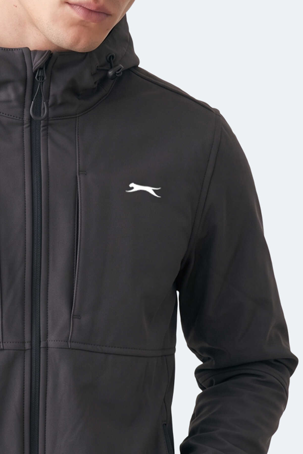Slazenger CREST I Erkek Dik Yaka Fermuarlı Antrasit Mont & Kaban - 2