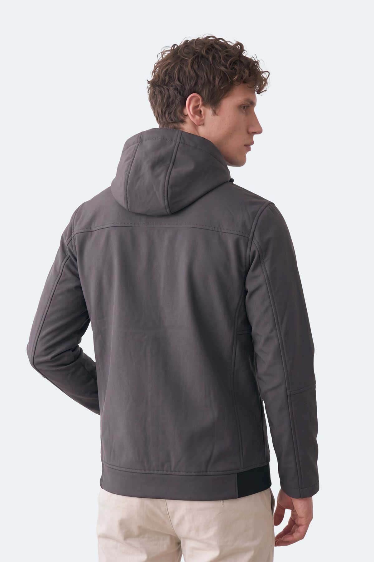 Slazenger CREST I Erkek Dik Yaka Fermuarlı Antrasit Mont & Kaban - 6