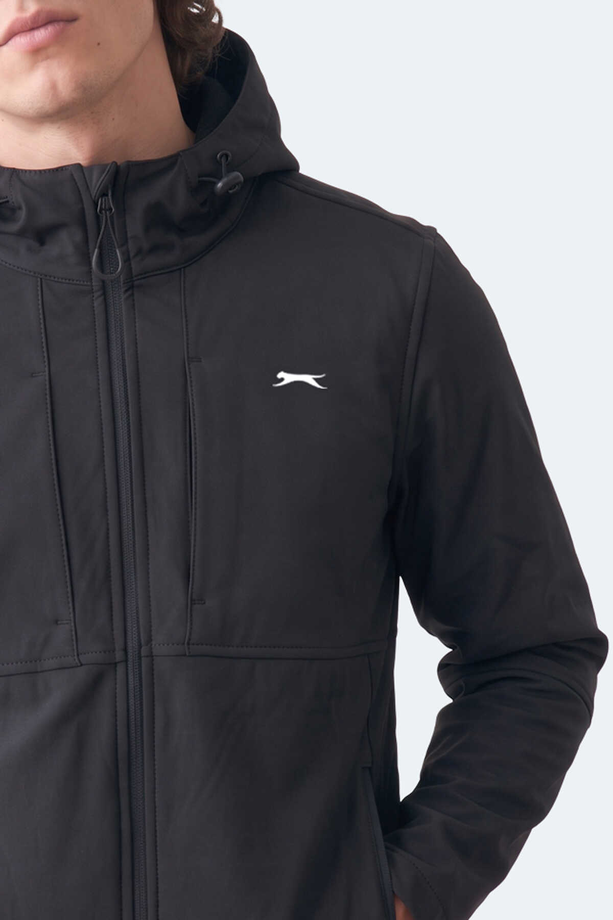 Slazenger CREST I Erkek Dik Yaka Fermuarlı Siyah Mont & Kaban - 2