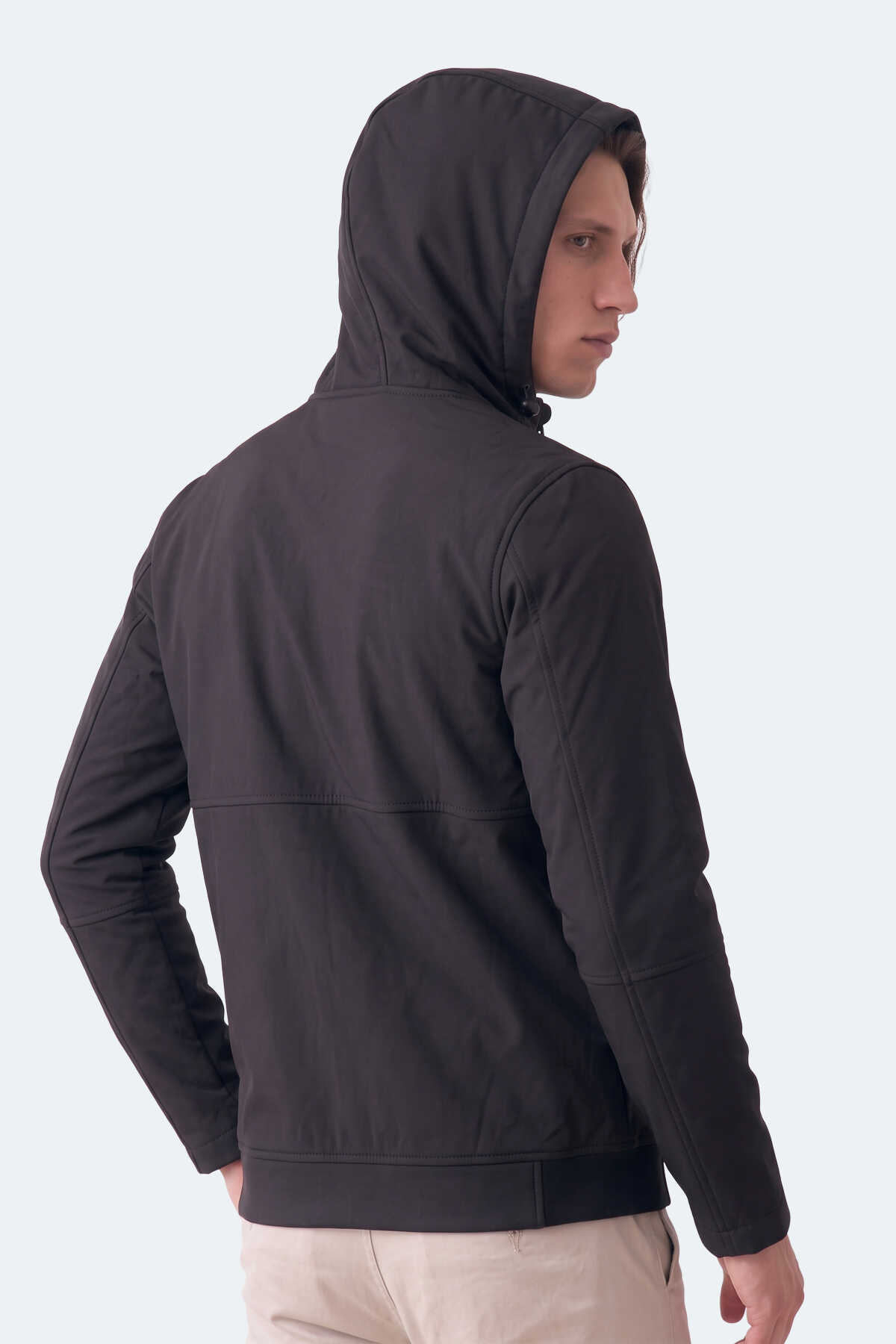 Slazenger CREST I Erkek Dik Yaka Fermuarlı Siyah Mont & Kaban - 6