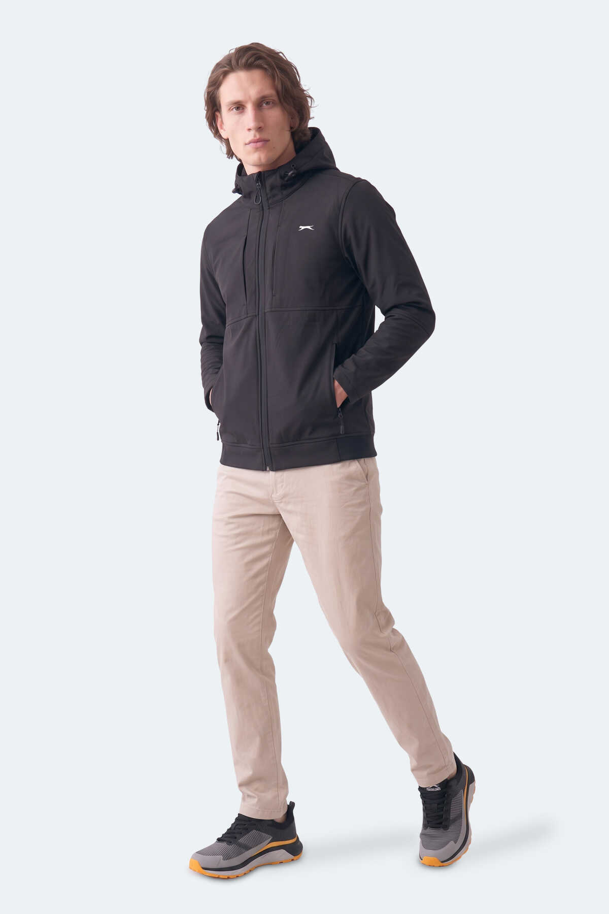 Slazenger CREST I Erkek Dik Yaka Fermuarlı Siyah Mont & Kaban - 7