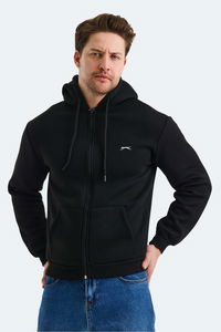 Slazenger - Slazenger CUDI I Erkek Fermuarlı Kapüşonlu Cepli Siyah Sweatshırt Slazenger - Slazenger CUDI I Erkek Fermuarlı Kapüşonlu Cepli Siyah Sweatshırt