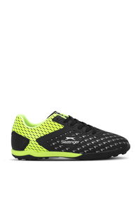 Slazenger - Slazenger CYCLE I HS Unisex Çocuk Halı Saha Siyah / Yeşil Futbol Ayakkabısı
