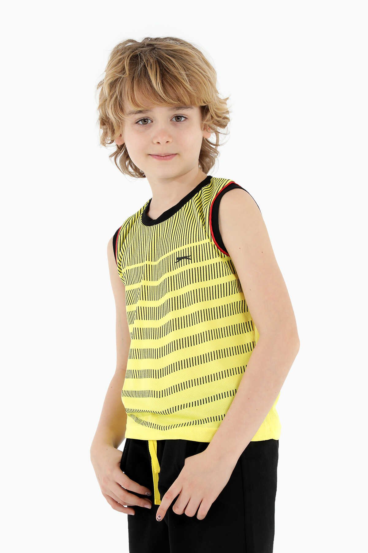Slazenger - Slazenger DAIVA Erkek Çocuk Kolsuz T-Shirt Sarı