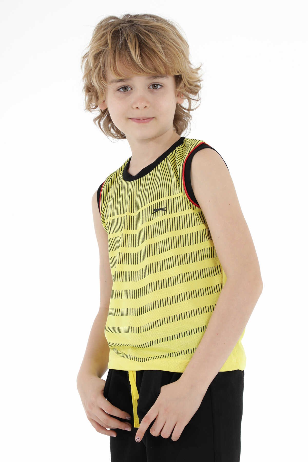 Slazenger - Slazenger DAIVA Erkek Çocuk Kolsuz T-Shirt Sarı