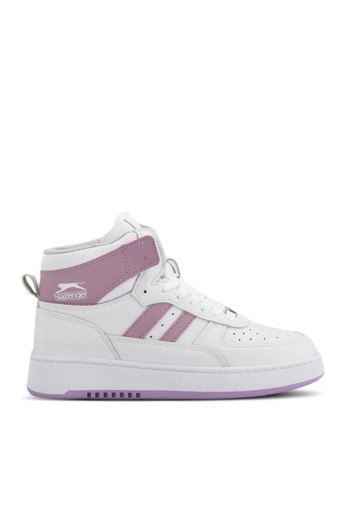 Slazenger - Slazenger DAPHNE HIGH IN Kadın Beyaz / Mor Günlük Spor Ayakkabısı