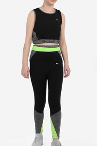 Slazenger - Slazenger DESI IN Kız Çocuk Siyah Tayt Takım Slazenger - Slazenger DESI IN Kız Çocuk Siyah Tayt Takım