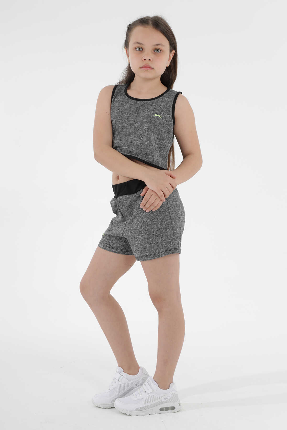 Slazenger - Slazenger DESTA IN Kız Çocuk Koyu Gri Alt Üst Takım