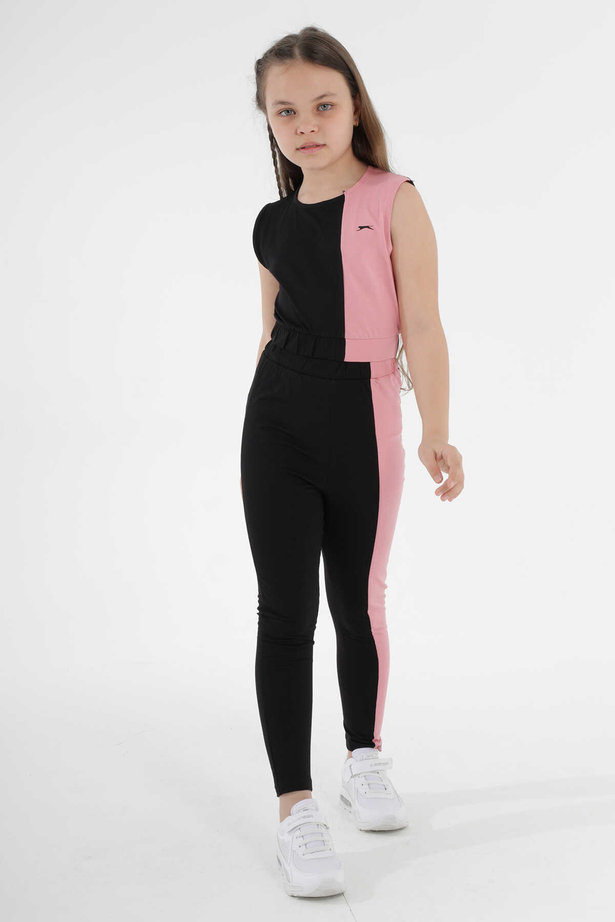 Slazenger - Slazenger DIMAS Kız Çocuk Siyah Tayt Takım