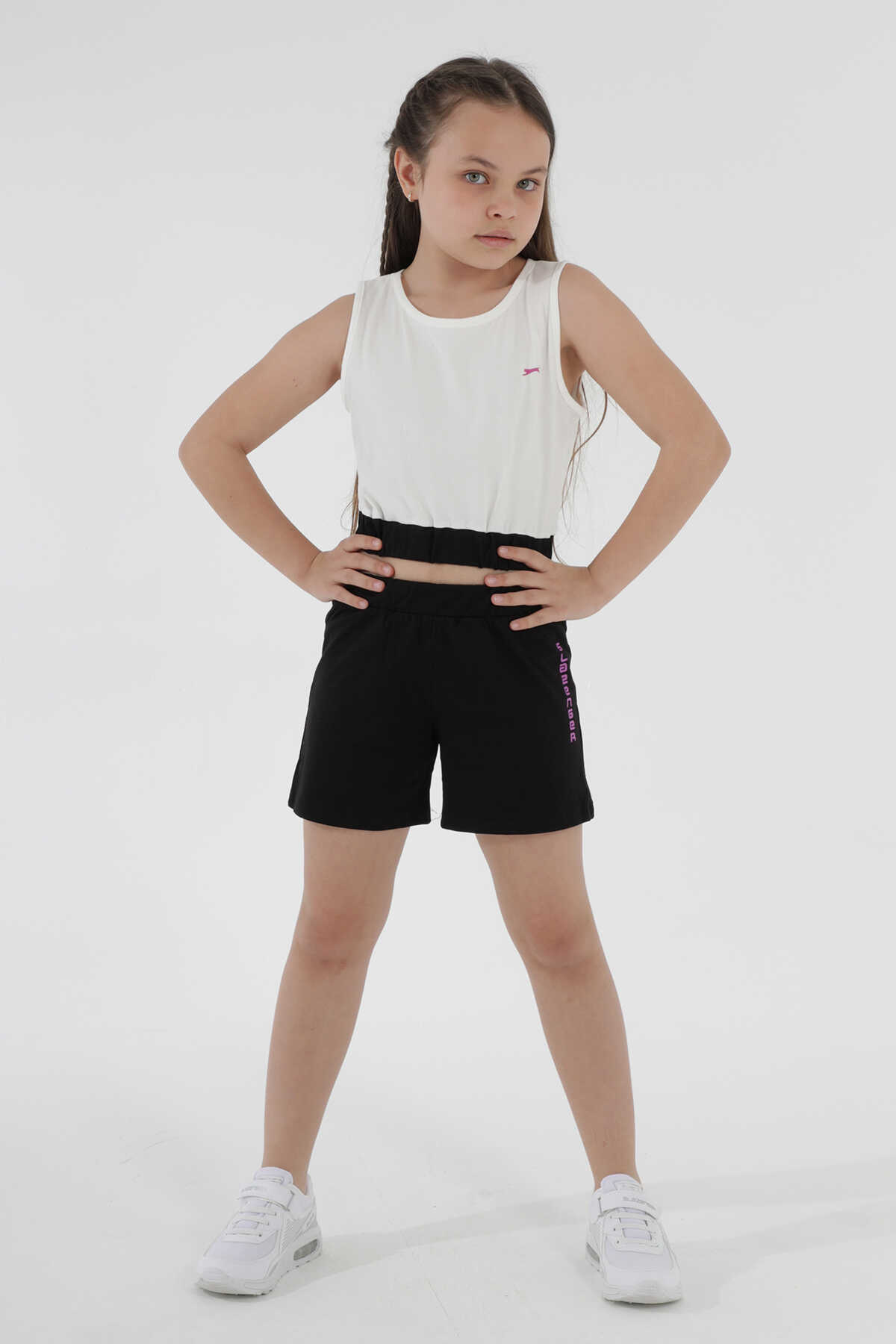 Slazenger - Slazenger DIODATO IN Kız Çocuk Beyaz Eşofman Takımı