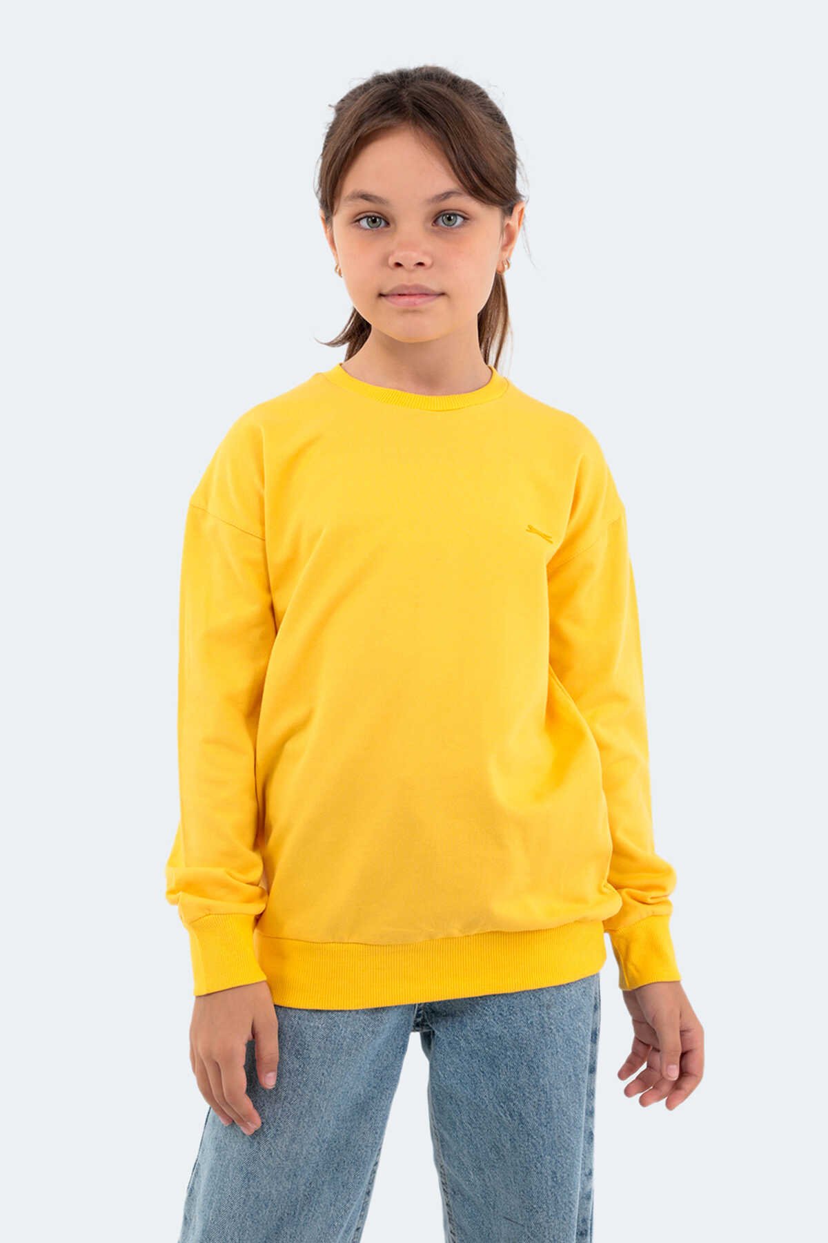 Slazenger - Slazenger DNA Unisex Çocuk Sweatshirt Sarı