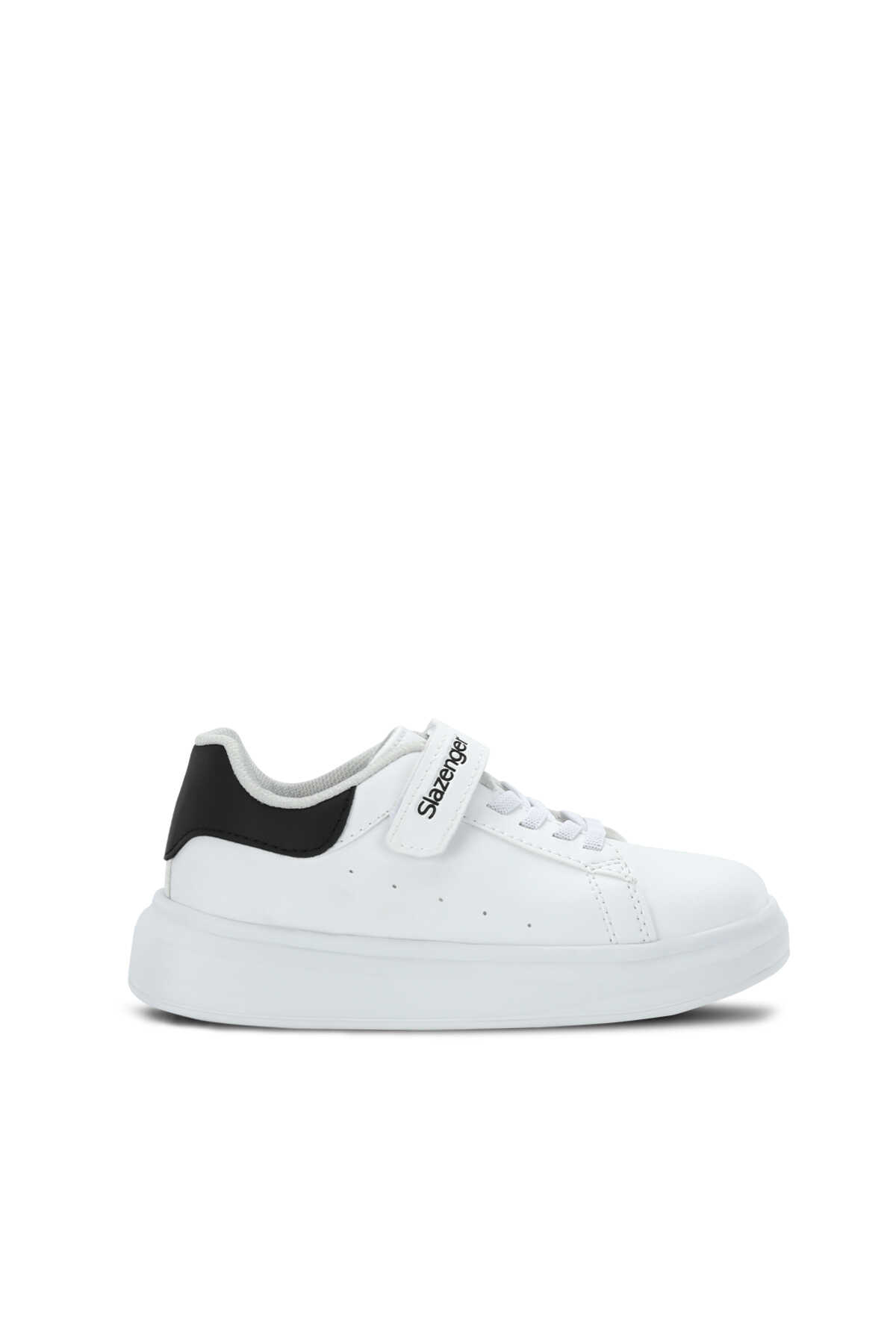 Slazenger DOBBY Unisex Çocuk Cırtlı Beyaz / Siyah Günlük Spor Ayakkabısı (1)