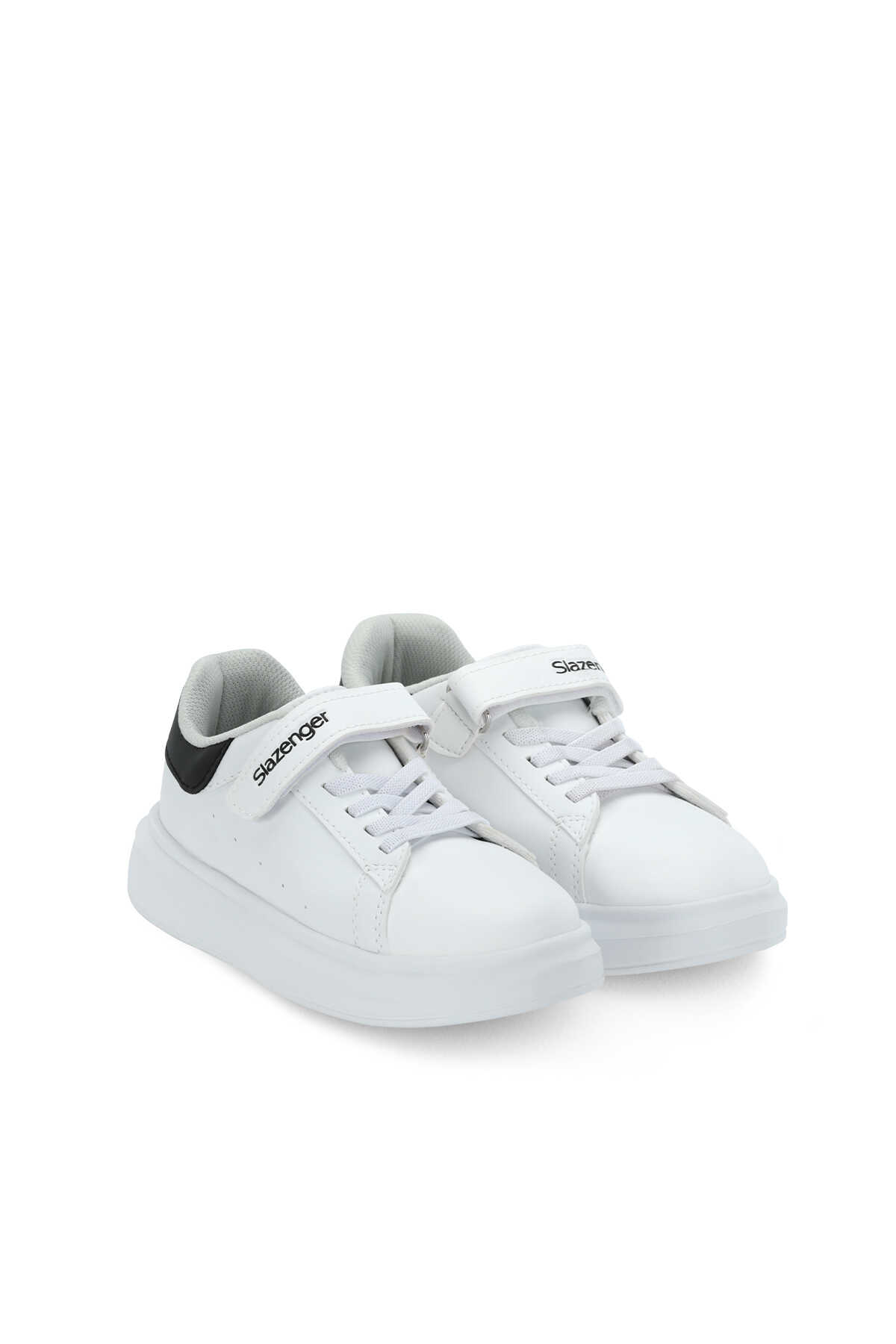 Slazenger DOBBY Unisex Çocuk Cırtlı Beyaz / Siyah Günlük Spor Ayakkabısı - 2