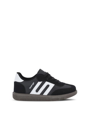 Slazenger DODO Unisex Çocuk Cırt Cırtlı Siyah / Beyaz Günlük Spor Ayakkabısı 