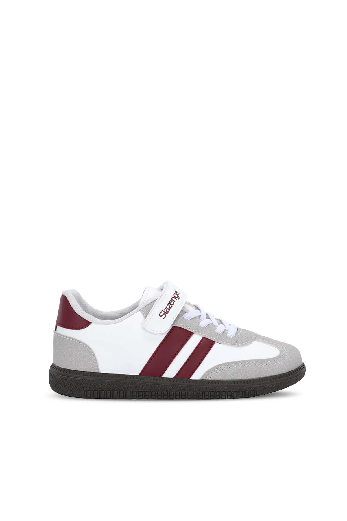 Slazenger - Slazenger DOLPHIN I Unisex Çocuk Cırt Cırtlı Beyaz / Bordo Günlük Spor Ayakkabısı