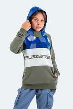 Slazenger - Slazenger DRAGICA IN Unisex Çocuk Kapüşonlu Cepli Haki Sweatshırt Slazenger - Slazenger DRAGICA IN Unisex Çocuk Kapüşonlu Cepli Haki Sweatshırt