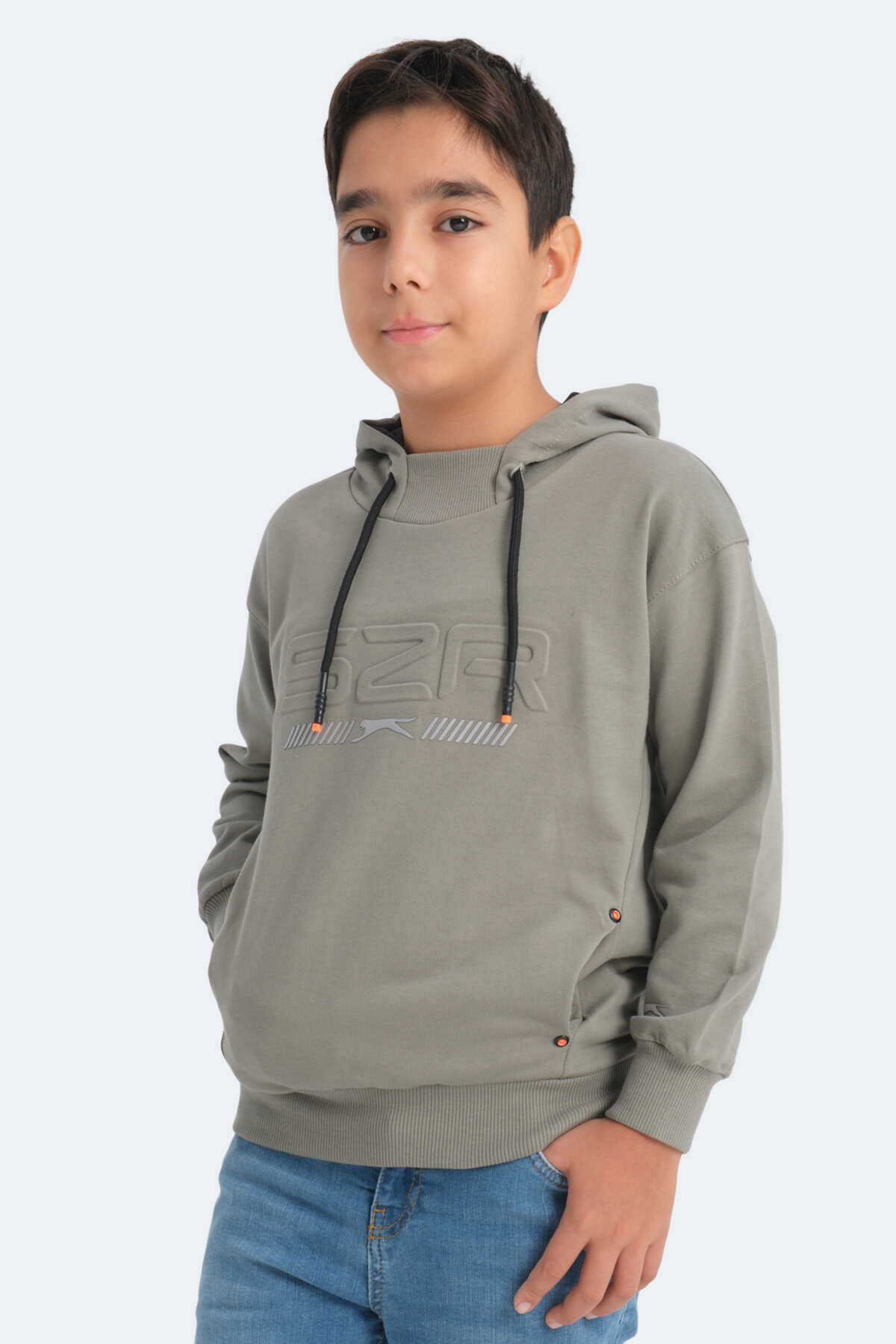 Slazenger - Slazenger DROR Unisex Çocuk Sweatshirt Haki