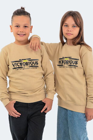 Slazenger DUNA IN Unisex Çocuk Bej Sweatshırt