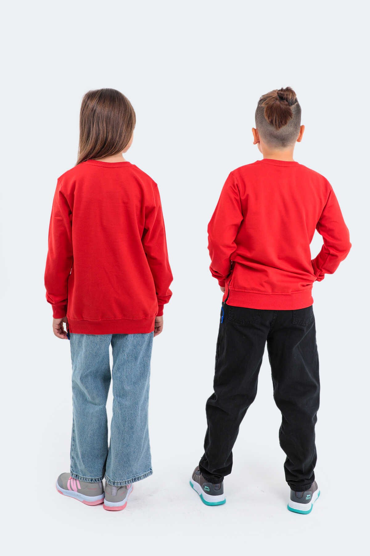 Slazenger DUNA Unisex Çocuk Sweatshirt Kırmızı