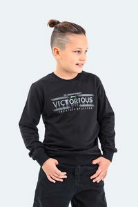 Slazenger - Slazenger DUNA IN Unisex Çocuk Siyah Sweatshırt Slazenger - Slazenger DUNA IN Unisex Çocuk Siyah Sweatshırt