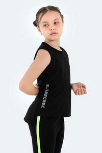 Slazenger - Slazenger DYLAN IN Kız Çocuk Siyah Tişört Slazenger - Slazenger DYLAN IN Kız Çocuk Siyah Tişört