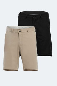 Slazenger - Slazenger EASILY 2 li Set Erkek Siyah - Bej Şort