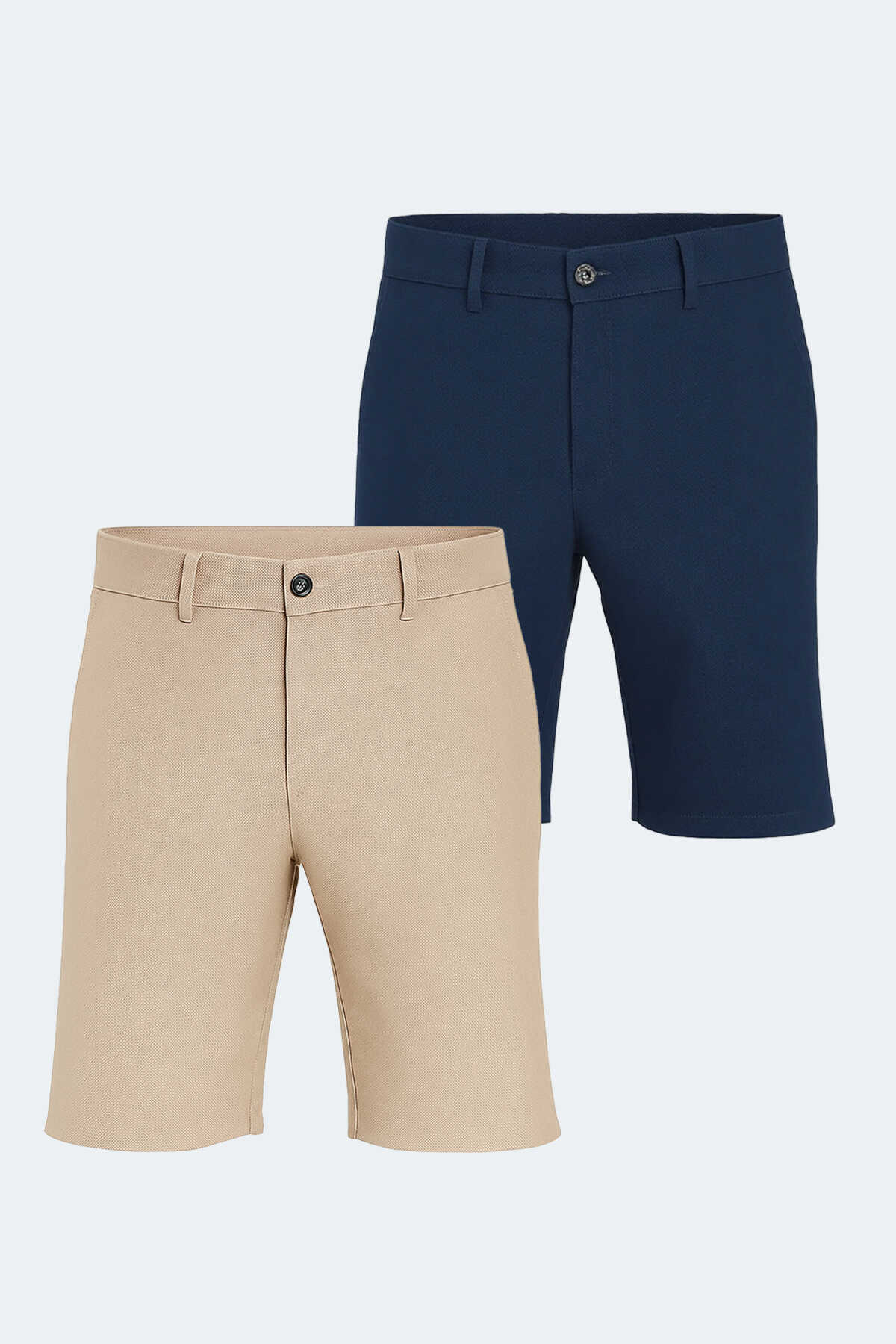 Slazenger - Slazenger EASILY Erkek Şort Bej - Lacivert
