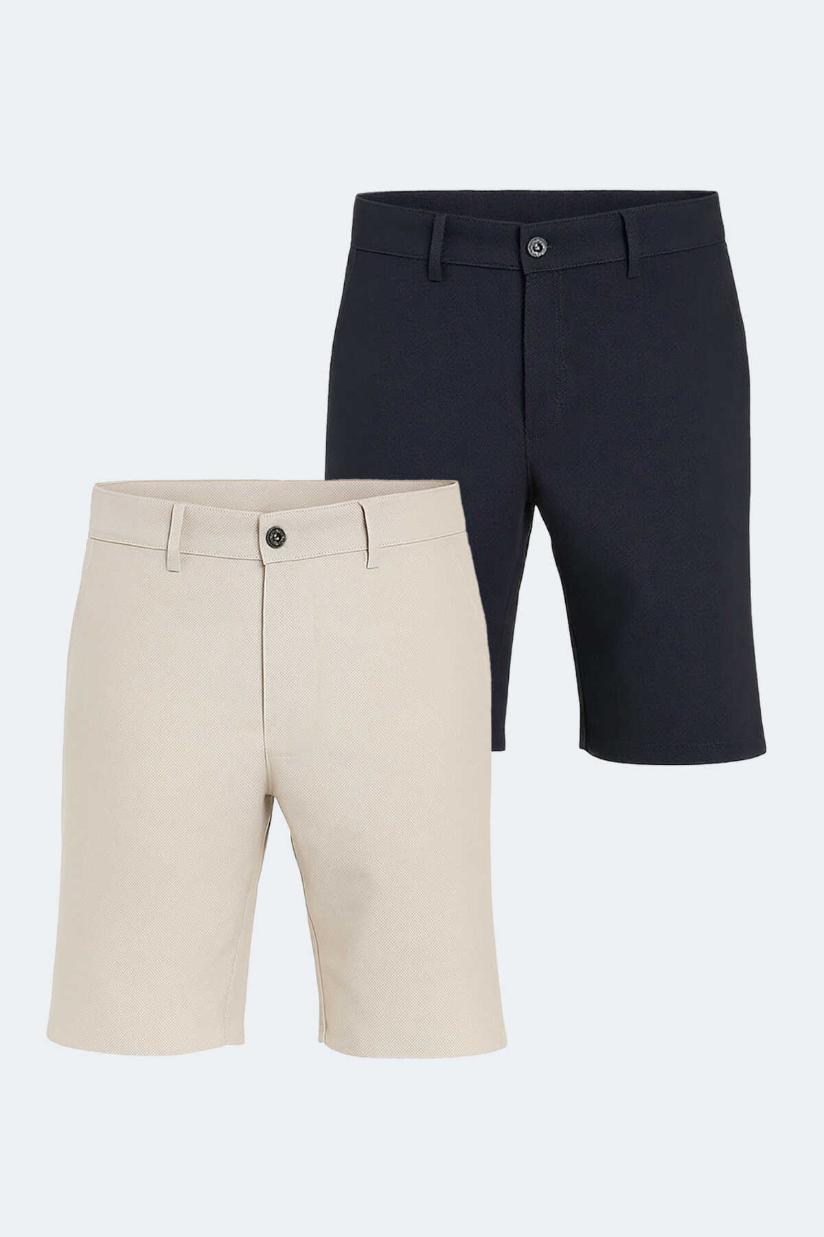 Slazenger - Slazenger EASILY Erkek Şort Siyah -Taş Gri