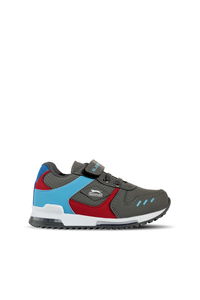 Slazenger - Slazenger EDMOND IN Erkek Çocuk Cırt Cırtlı Işıklı Taban Koyu Gri Sneaker