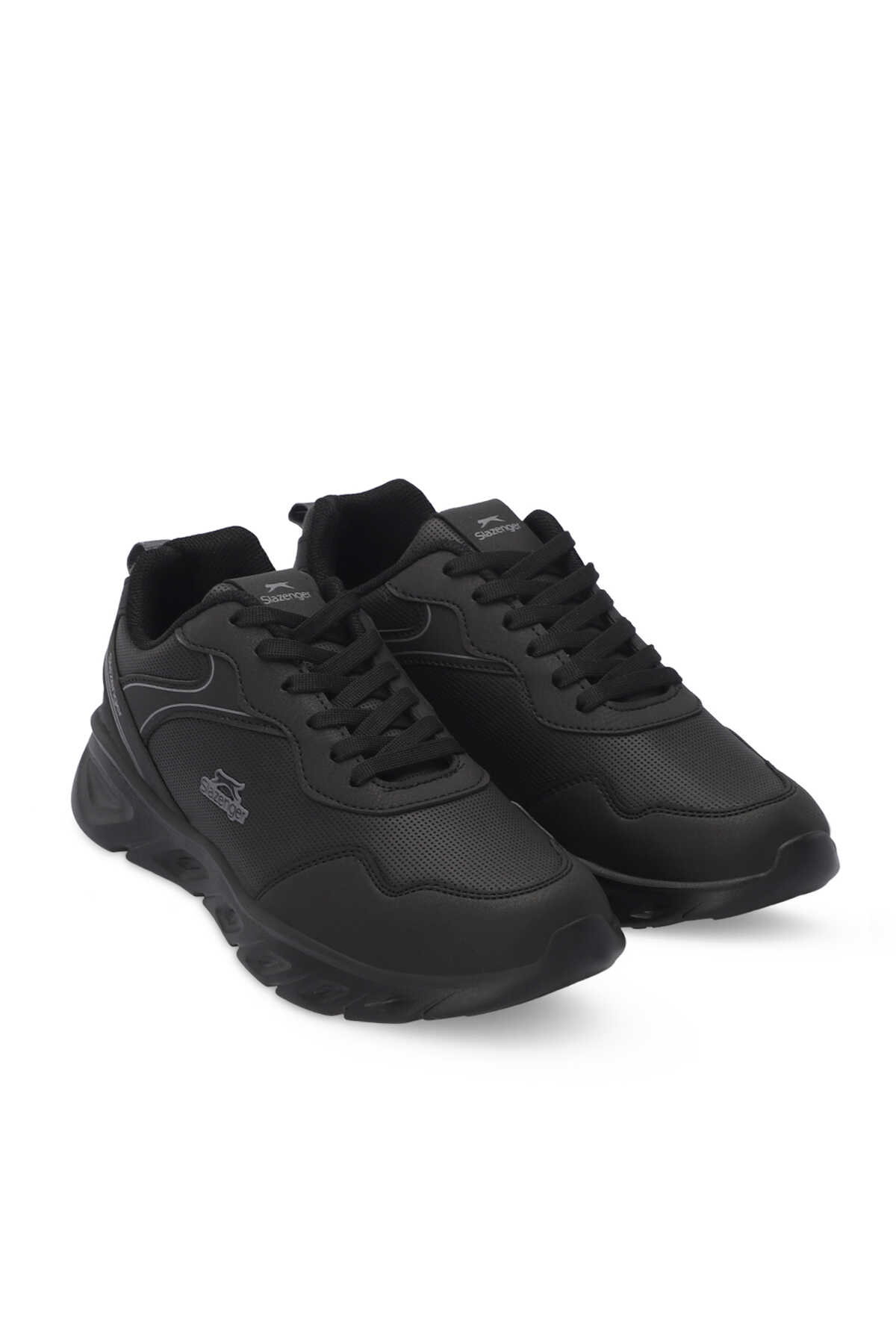 Slazenger - Slazenger ENDRICK I K Unisex Sneaker Ayakkabı Siyah / Siyah