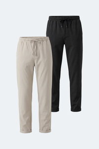 Slazenger - Slazenger ESPINO 2 Lİ SET Erkek Cepli Siyah - Gri Pantolon