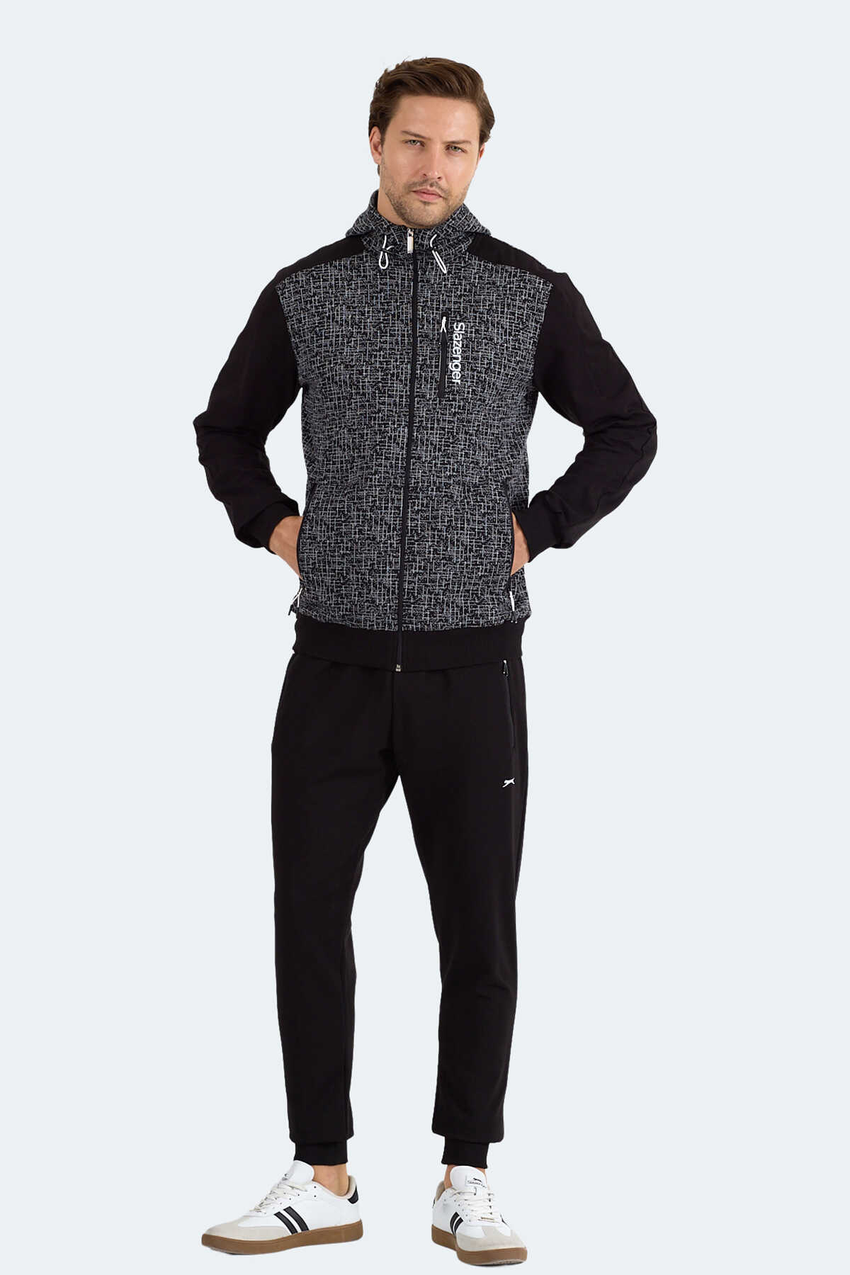 Slazenger - Slazenger FALOR Erkek Eşofman Takımı Siyah