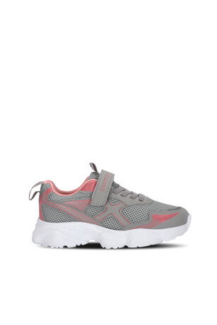 Slazenger FAST TRACK I Kız Çocuk Cırt Cırtlı Gri / Pembe Günlük Spor Ayakkabısı 