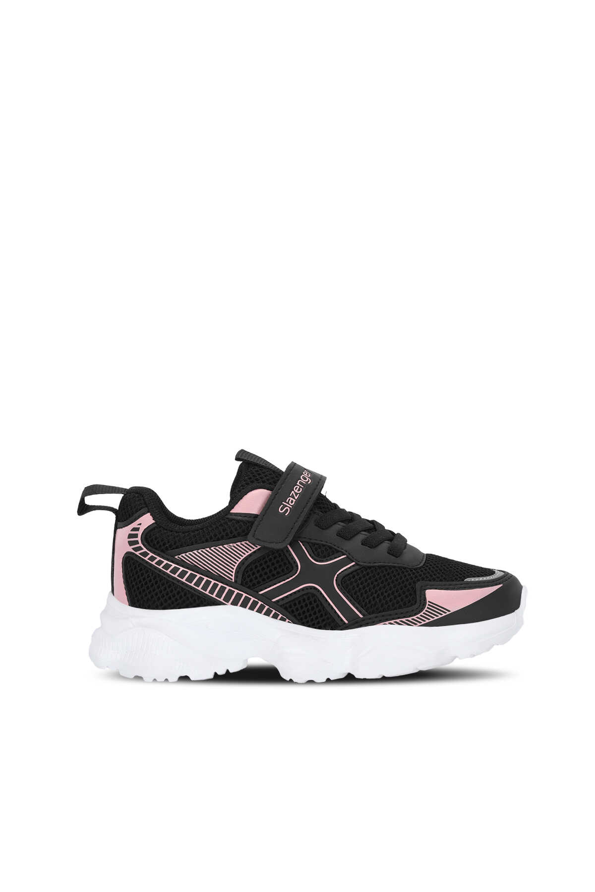 Slazenger - Slazenger FAST TRACK I Kız Çocuk Cırt Cırtlı Siyah / Pembe Günlük Spor Ayakkabısı
