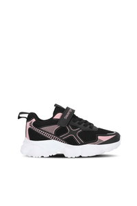 Slazenger - Slazenger FAST TRACK I Kız Çocuk Cırt Cırtlı Siyah / Pembe Günlük Spor Ayakkabısı