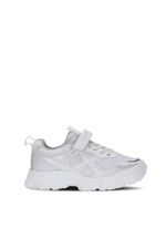 Slazenger - Slazenger FAST TRACK I Unisex Çocuk Beyaz / Gümüş Günlük Spor Ayakkabısı