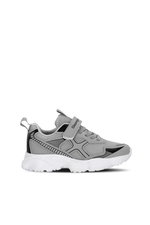 Slazenger - Slazenger FAST TRACK I Unisex Çocuk Cırt Cırtlı Gri / Siyah Günlük Spor Ayakkabısı