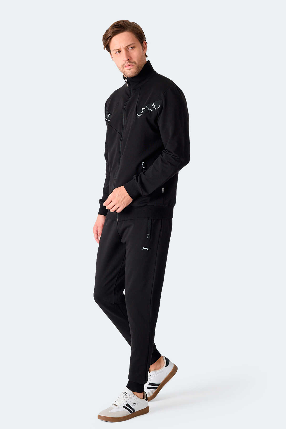 Slazenger FELON Erkek Fermuar Cepli Siyah Eşofman Takımı Slazenger FELON Erkek Fermuar Cepli Siyah Eşofman Takımı