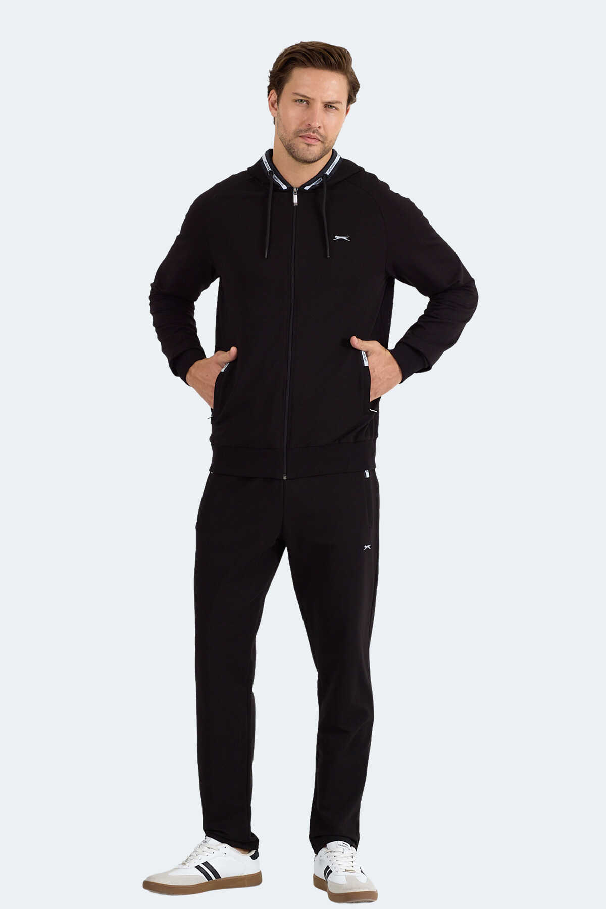 Slazenger - Slazenger FENDER Erkek Eşofman Takımı Siyah