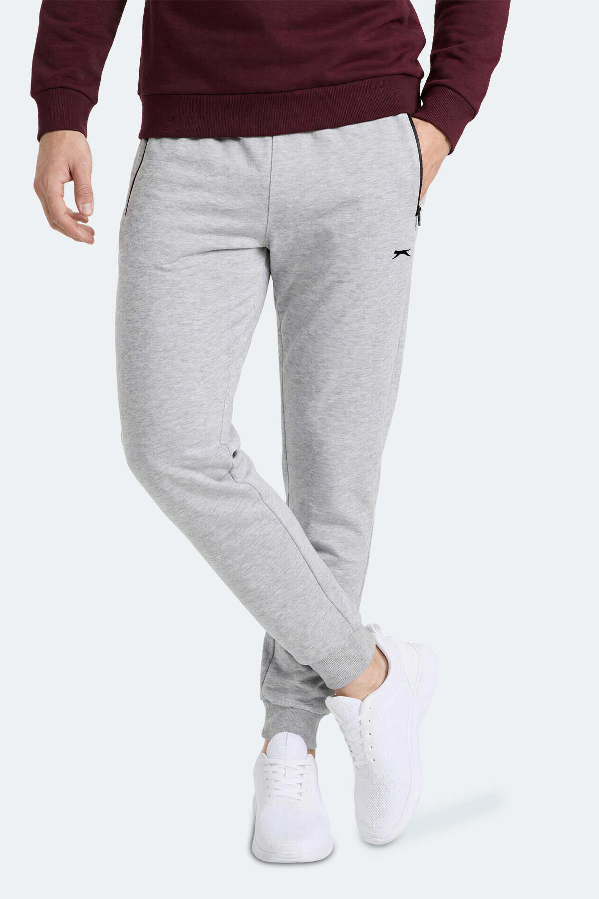 Slazenger - Slazenger FERNON Erkek Cepli Gri Eşofman Altı