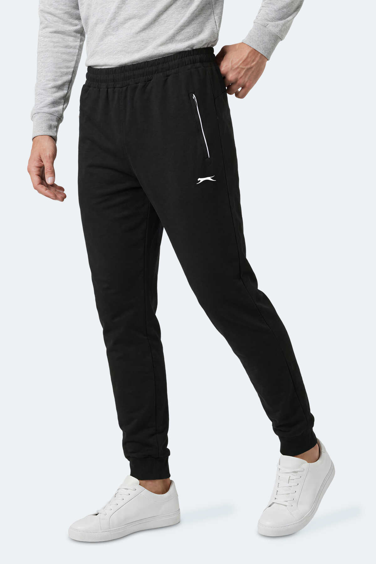 Slazenger - Slazenger FERNON Erkek Cepli Siyah Eşofman Altı