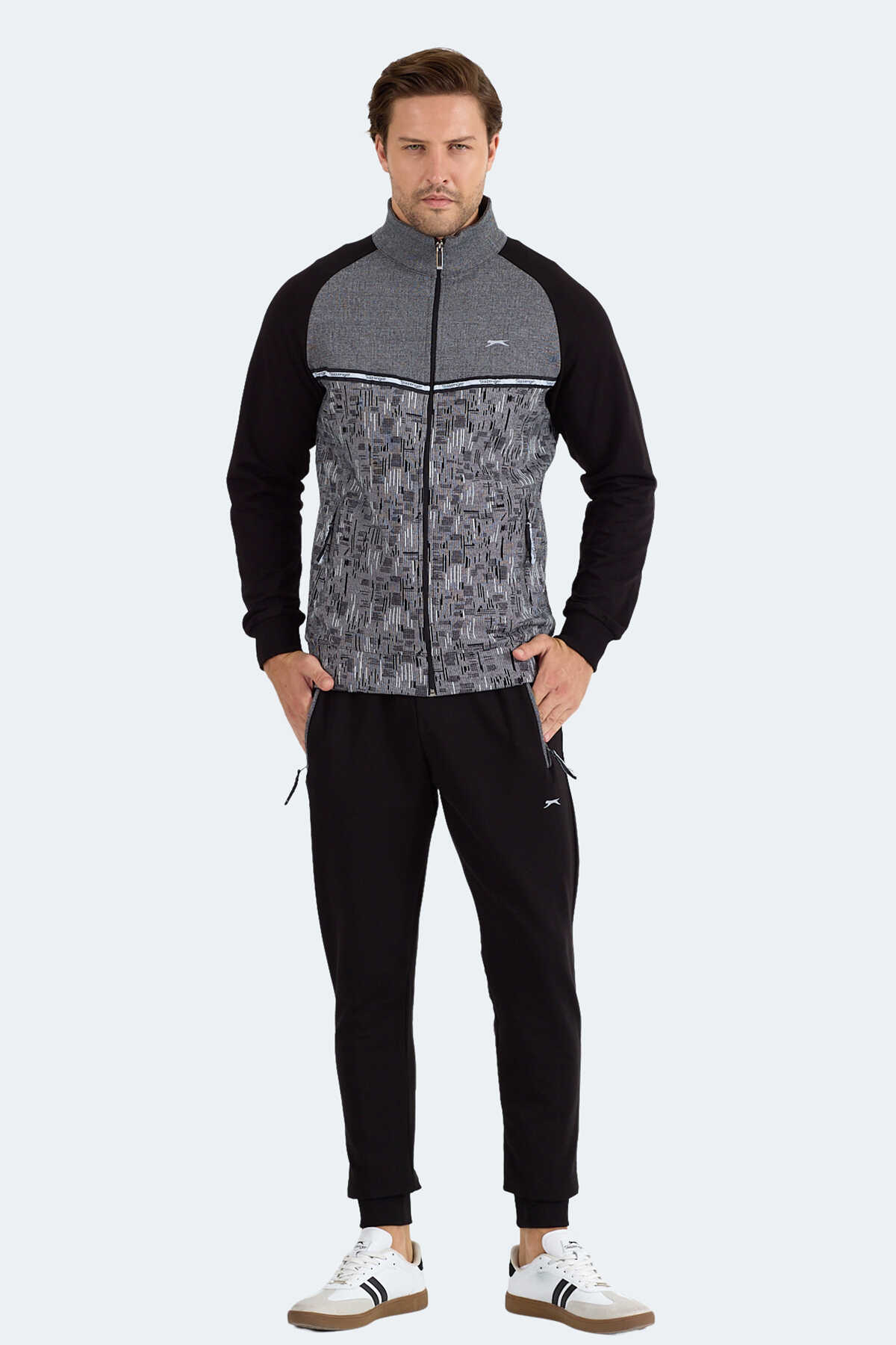 Slazenger - Slazenger FERVOR Erkek Eşofman Takımı Siyah