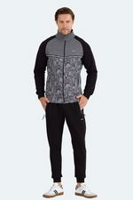 Slazenger - Slazenger FERVOR Erkek Dik Yaka Fermuarlı Siyah Eşofman Takımı