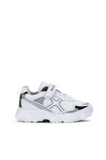 Slazenger - Slazenger FIFFY Unisex Çocuk Cırtlı Beyaz / Siyah Günlük Spor Ayakkabısı