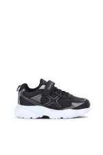 Slazenger - Slazenger FIFFY Unisex Çocuk Cırtlı Siyah / Gümüş Günlük Spor Ayakkabısı