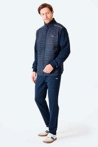 Slazenger - Slazenger FIORA Erkek Fermuarlı Dik Yaka Cepli Lacivert Eşofman Takımı Slazenger - Slazenger FIORA Erkek Fermuarlı Dik Yaka Cepli Lacivert Eşofman Takımı