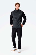 Slazenger - Slazenger FIORA Erkek Fermuarlı Dik Yaka Cepli Siyah Eşofman Takımı Slazenger - Slazenger FIORA Erkek Fermuarlı Dik Yaka Cepli Siyah Eşofman Takımı