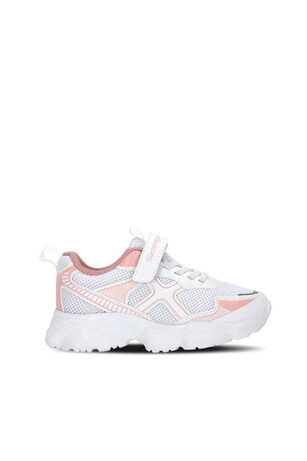 Slazenger FIZZY IN Kız Çocuk Cırt Cırtlı Beyaz / Pembe Günlük Spor Ayakkabısı 