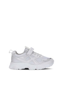 Slazenger - Slazenger FIZZY Unisex Çocuk Cırt Cırtlı Beyaz / Gümüş Günlük Spor Ayakkabısı