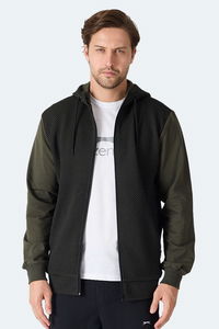 Slazenger - Slazenger FLAME Erkek Kapüşonlu Cepli Haki Sweatshırt Slazenger - Slazenger FLAME Erkek Kapüşonlu Cepli Haki Sweatshırt